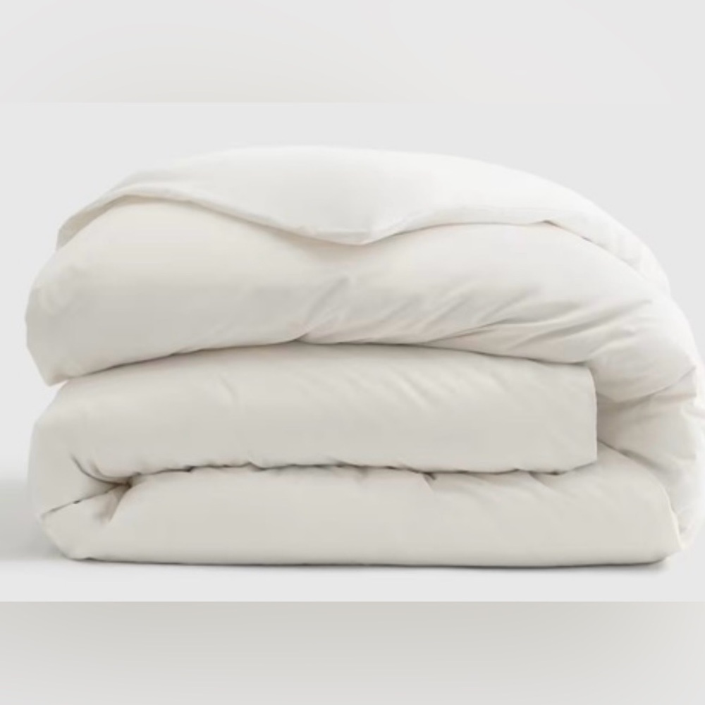 NWOT Quince European Organic Cotton Duvet Cover  (White)